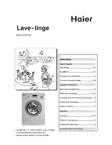 Haier HW-C1070TVE User Manual first page preview