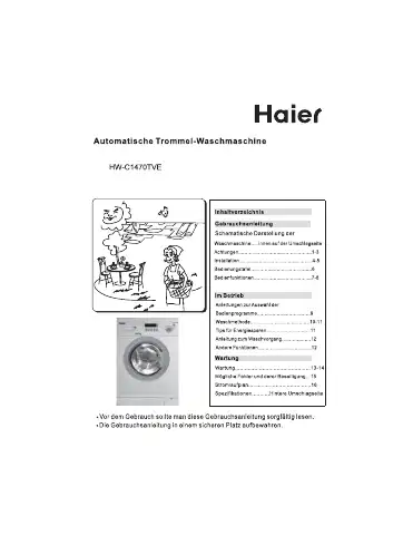 Haier HW-C1470TVE User Manual first page preview