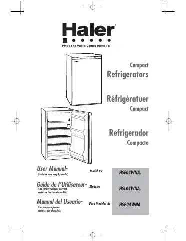 Haier HSE04WNA User Manual first page preview