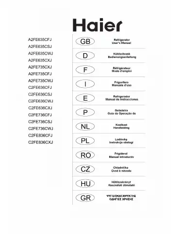 Haier A2FE635CFJ User Manual first page preview