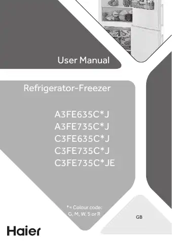 Haier A3FE635C J Series User Manual first page preview