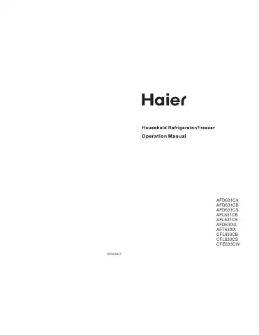 Haier AFD630IX Operation Manual first page preview