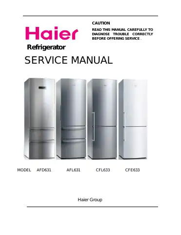 Haier AFD631 Service Manual first page preview