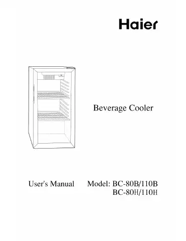 Haier BC-110B User Manual first page preview