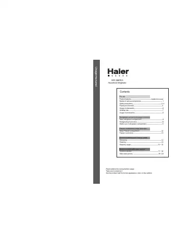 Haier HRF-588FA User Manual first page preview