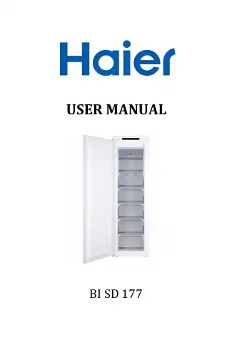 Haier BI SD 177 User Manual first page preview
