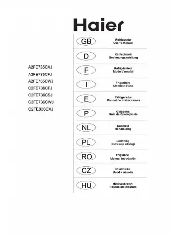 Haier C2FE736CSJ User Manual first page preview