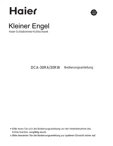 Haier DCA-30RA User Manual first page preview