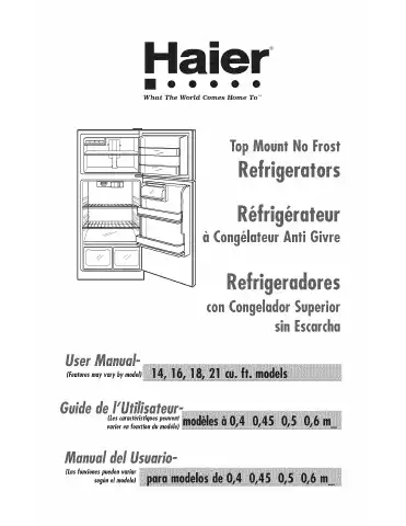 Haier DIV46 User Manual first page preview