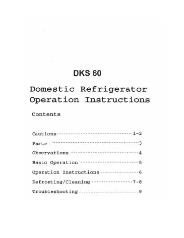 Haier DKS 60 User Manual first page preview