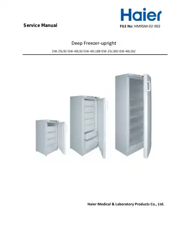 Haier DW-25L92 Service Manual first page preview