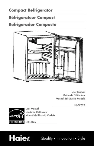 Haier ESRN025 User Manual first page preview