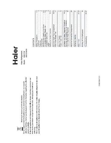 Haier HB21FW User Manual first page preview