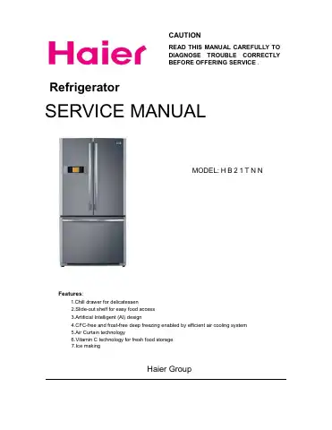 Haier HB21T NN Service Manual first page preview
