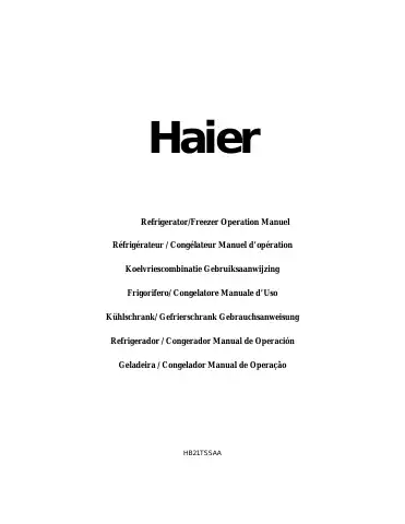 Haier HB21TSSAA Operation Manual first page preview