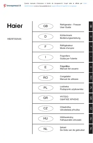 Haier HB25FSNAAA User Manual first page preview