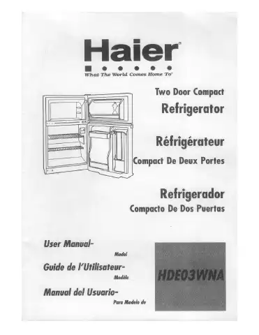 Haier HDE03WNAWW User Manual first page preview
