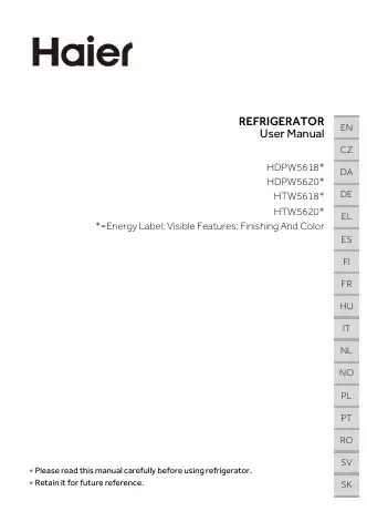 Haier HTW5618 Series User Manual first page preview