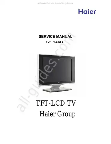 Haier HLE20BB Service Manual first page preview