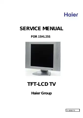 Haier 15HL25S Service Manual first page preview