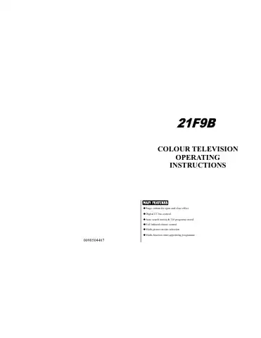 Haier 21F9B-S Operating Instructions Manual first page preview