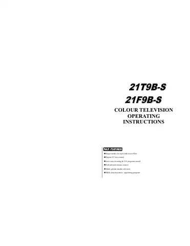Haier 21F9B-S Operating Instructions Manual first page preview