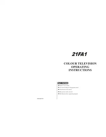 Haier 21FA1 Operating Instructions Manual first page preview