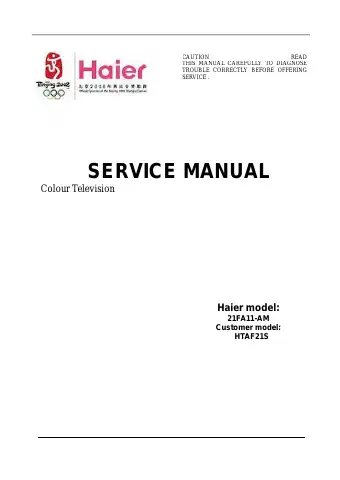 Haier 21FA11-AM Service Manual first page preview