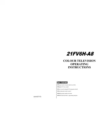 Haier 21FV6H-A8 Operating Instructions Manual first page preview