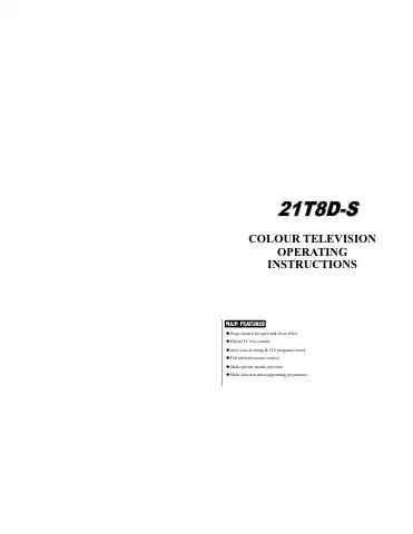 Haier 21T8D-S Operating Instructions Manual first page preview