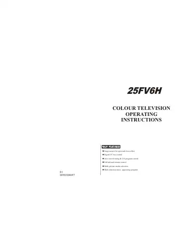 Haier 25FV6H Operating Instructions Manual first page preview