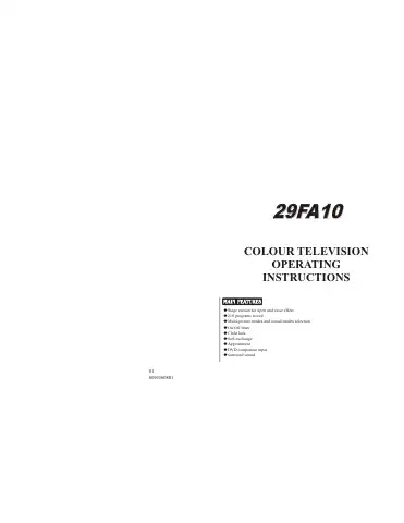 Haier 29FA10 Operating Instructions Manual first page preview