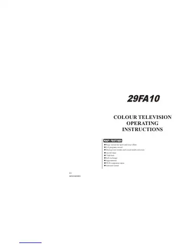Haier 29FA10 Operating Instructions Manual first page preview