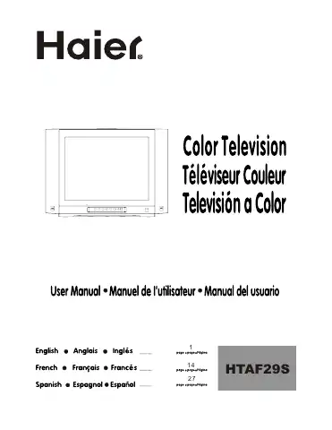 Haier 29FA11-AM User Manual first page preview