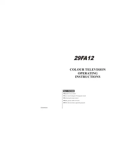 Haier 29FA12-AM Operating Instructions Manual first page preview