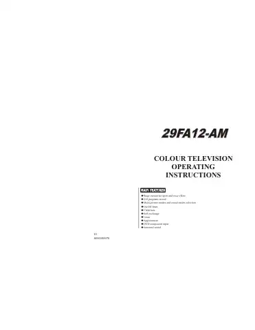 Haier 29FA12-AM Operating Instructions Manual first page preview