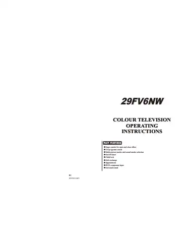 Haier 29FV6NW Operating Instructions Manual first page preview