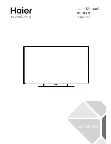 Haier 55DA5550 User Manual first page preview
