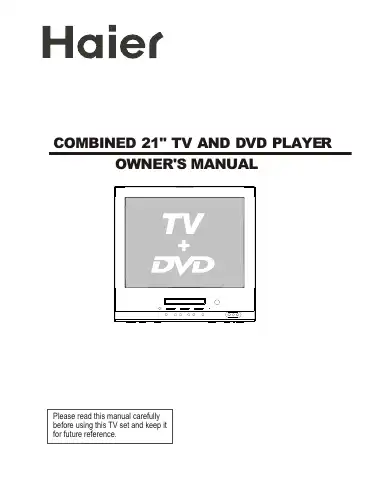 Haier DTA-2189 Owner's Manual first page preview
