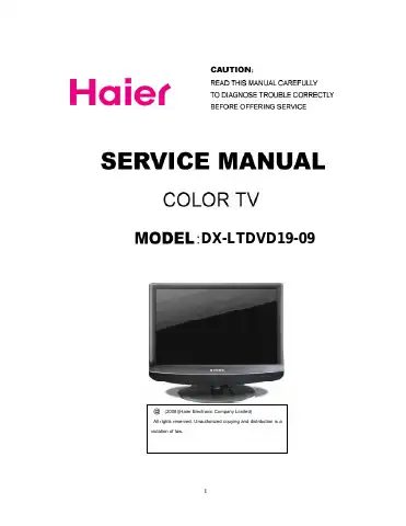 Haier DX-LTDVD19-09 Service Manual first page preview