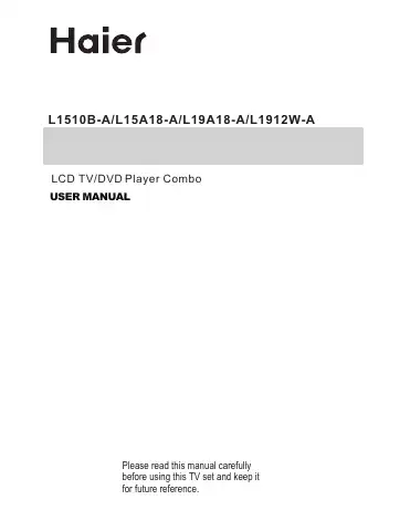 Haier L1510B-A User Manual first page preview