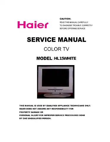 Haier HL15WHITE Service Manual first page preview
