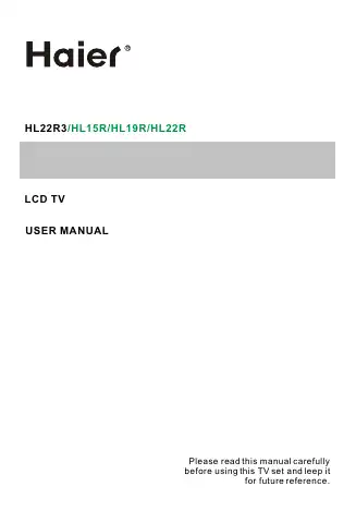 Haier HL22R3 User Manual first page preview
