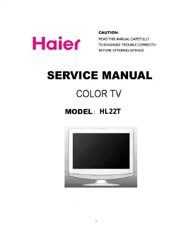 Haier HL22T Service Manual first page preview