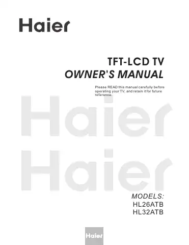 Haier HL26ATB Owner's Manual first page preview
