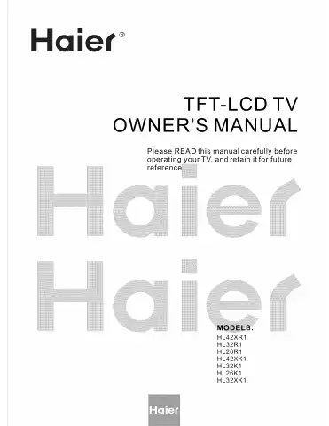 Haier HL26K1 Owner's Manual first page preview