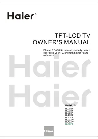 Haier HL26K1 Owner's Manual first page preview