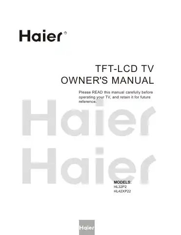Haier HL32P2 Owner's Manual first page preview