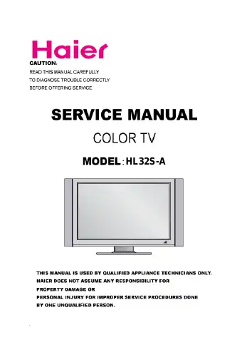 Haier HL32S-A Servise Manual first page preview