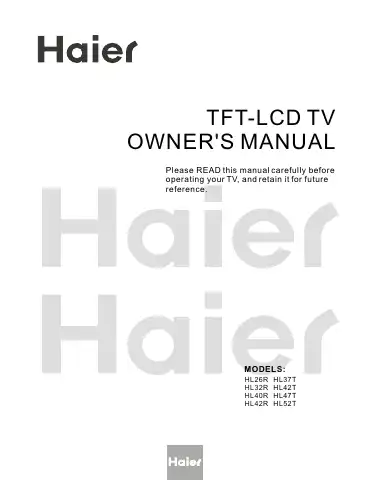 Haier HL26R Owner's Manual first page preview
